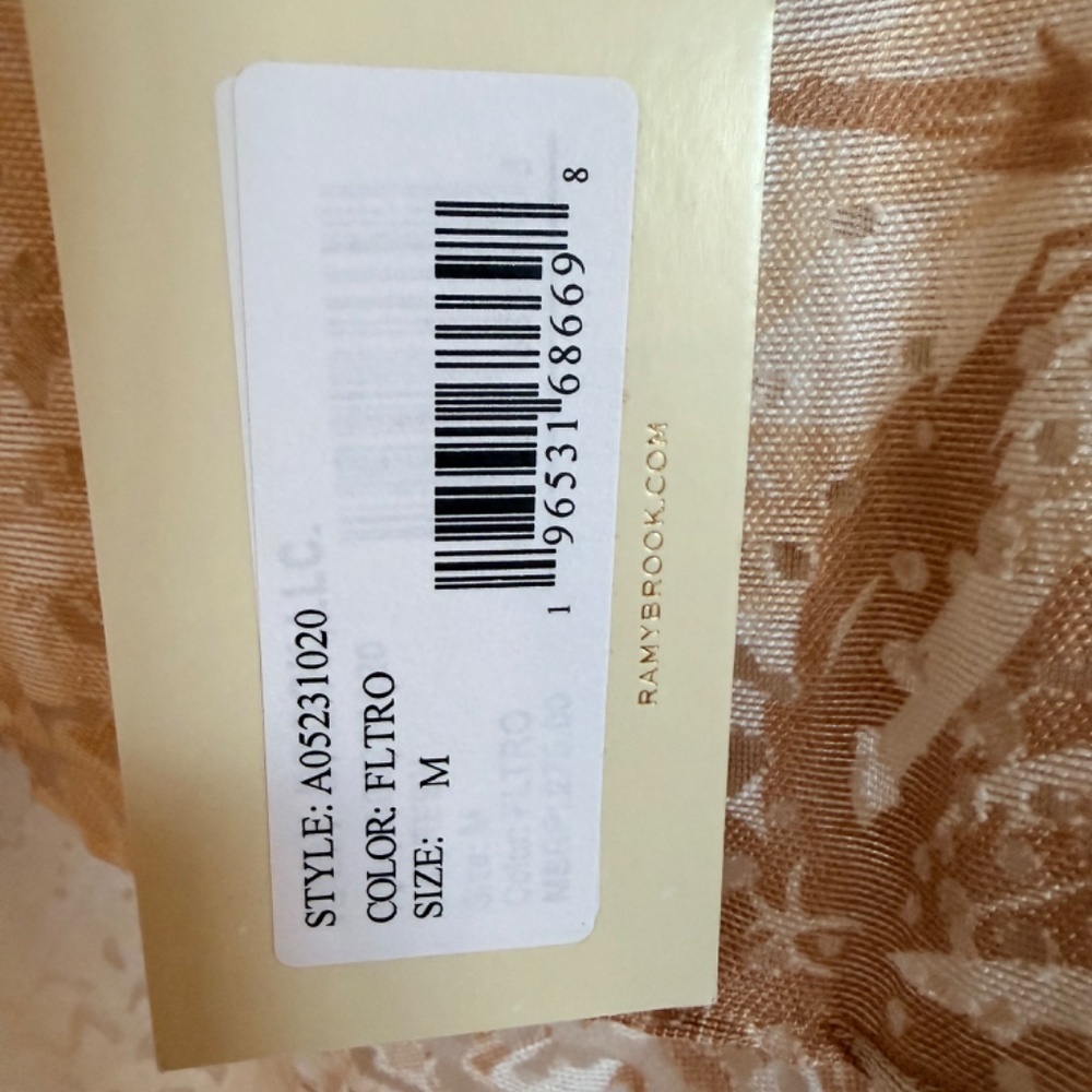 Ramy Brook Maureen one Shoulder top in Tan Flax Tropic Size M - Picture 7 of 7